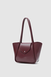 Jolin Omuz Çantası Bordo Mat Deri Makyaj Çantalı - ILOVESHOES