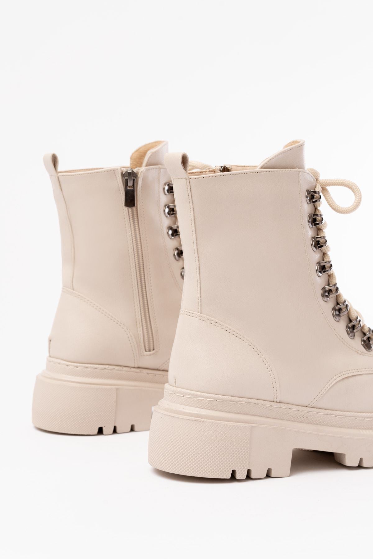 Dervin Bej Bağcıklı Fermuarlı Günlük Kadın Bot