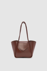 Jolin Omuz Çantası Taba Mat Deri Makyaj Çantalı - ILOVESHOES