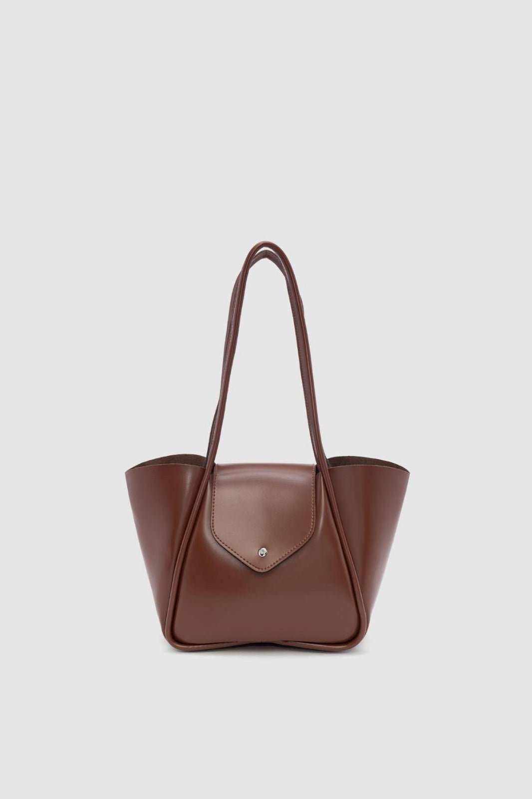 Jolin Omuz Çantası Taba Mat Deri Makyaj Çantalı - ILOVESHOES