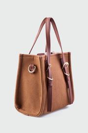 Olyra Çapraz Çanta Taba Süet Kemer Detaylı