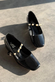 Myrel Rugan Siyah İnci Detaylı Mary Jane - ILOVESHOES