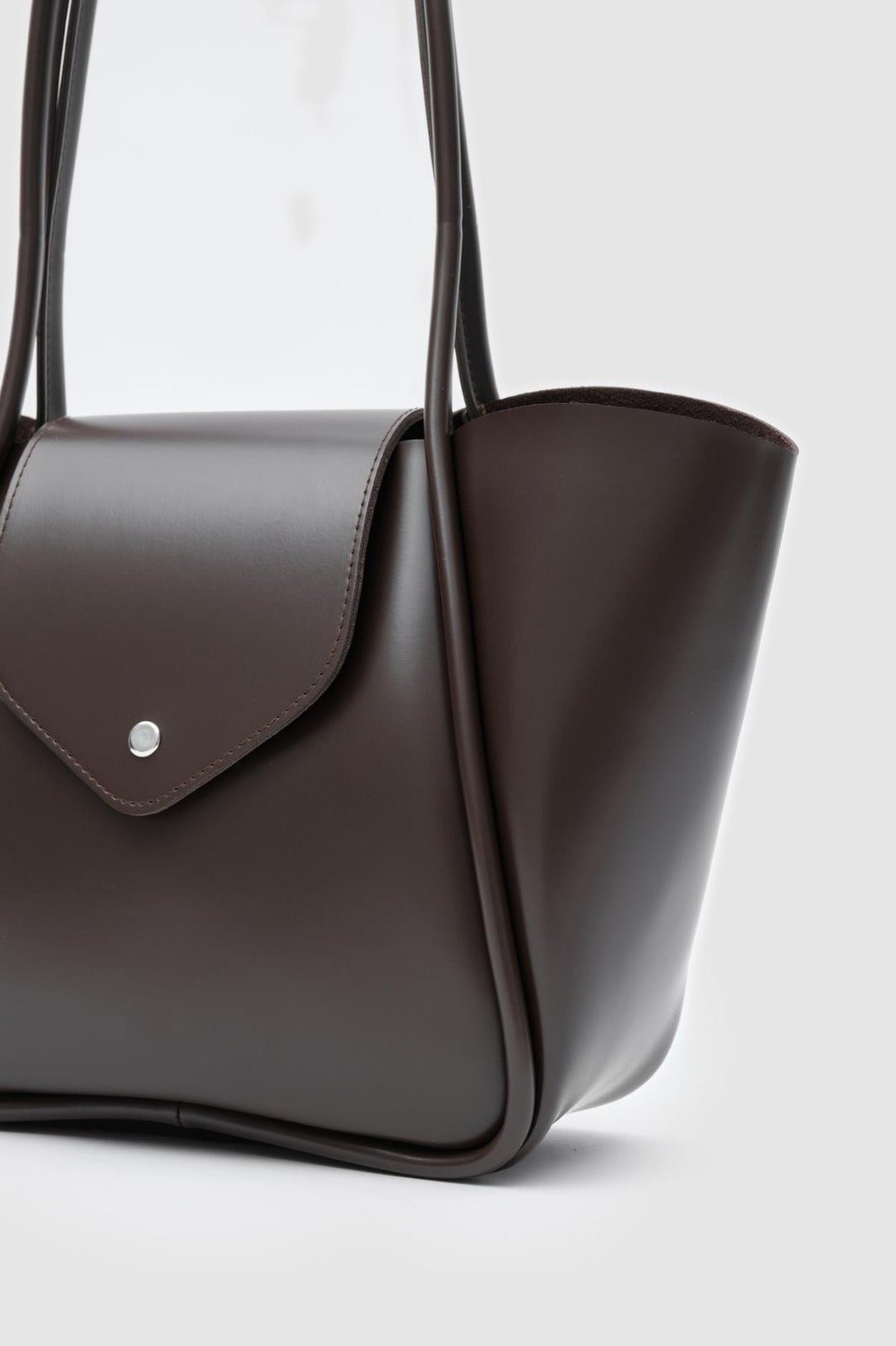 Jolin Omuz Çantası Acıkahve Mat Deri Makyaj Çantalı - ILOVESHOES