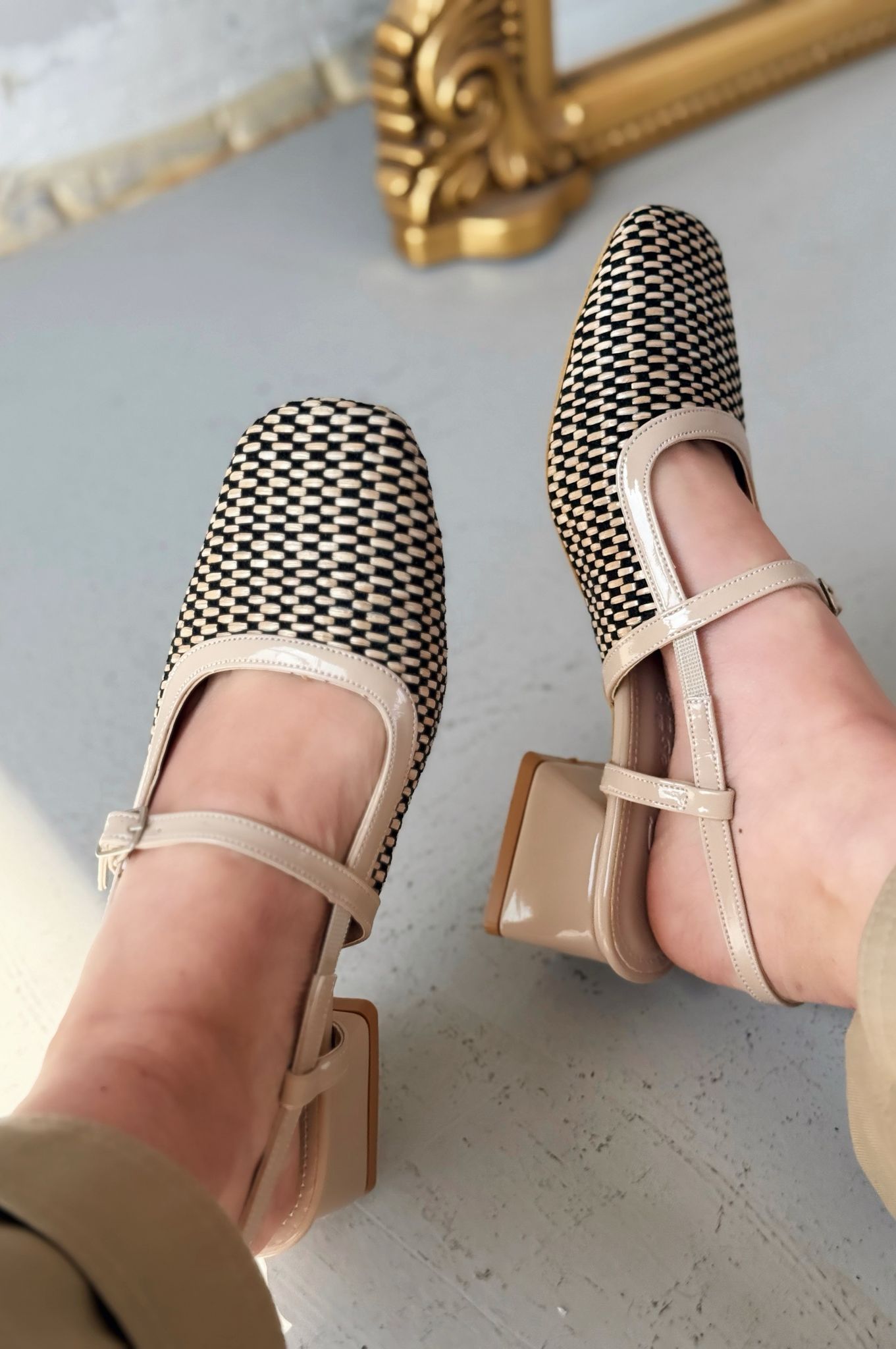 Iloria Bej Desenli Mary Jane - ILOVESHOES