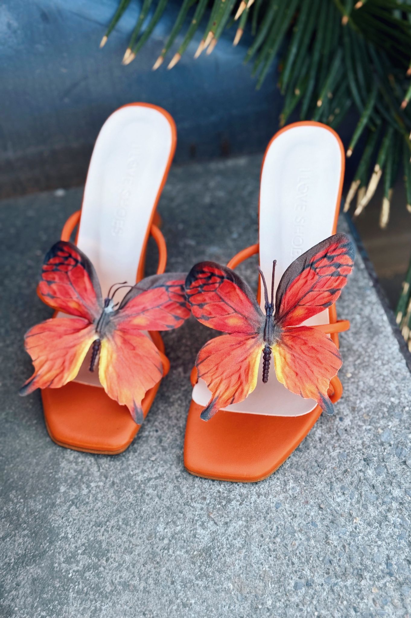 Haxsed Topuklu Kadın Terlik Mat Turuncu - ILOVESHOES