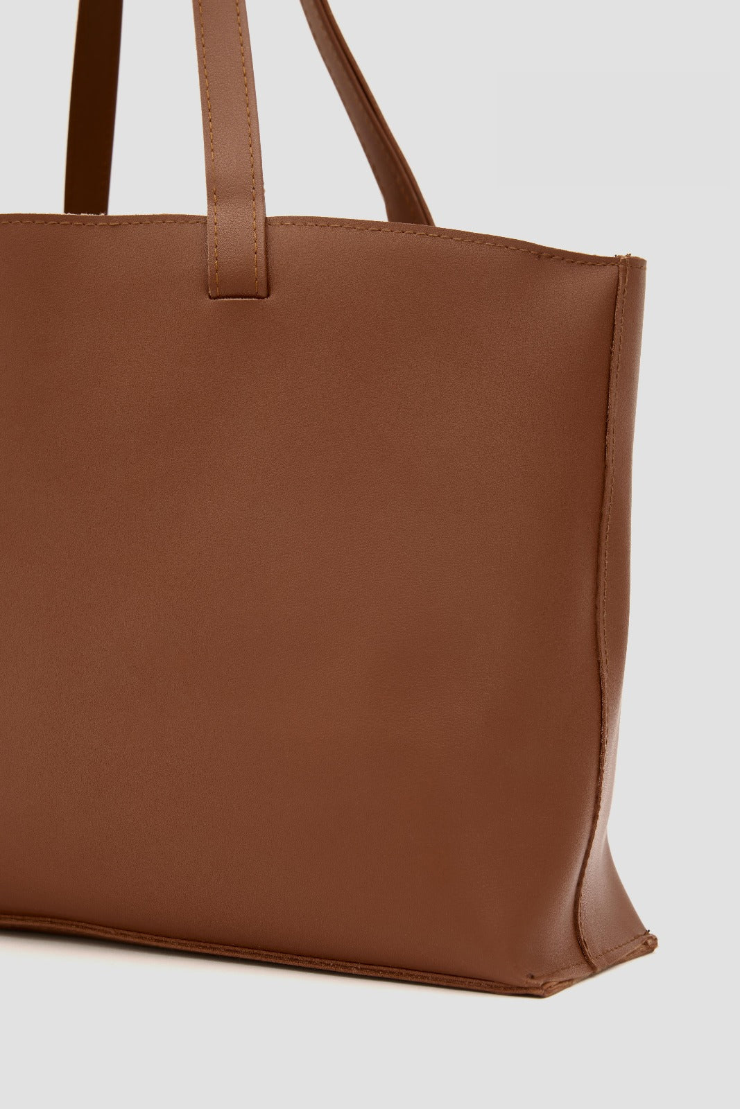 Tenza Omuz Çantası Taba Mat Deri