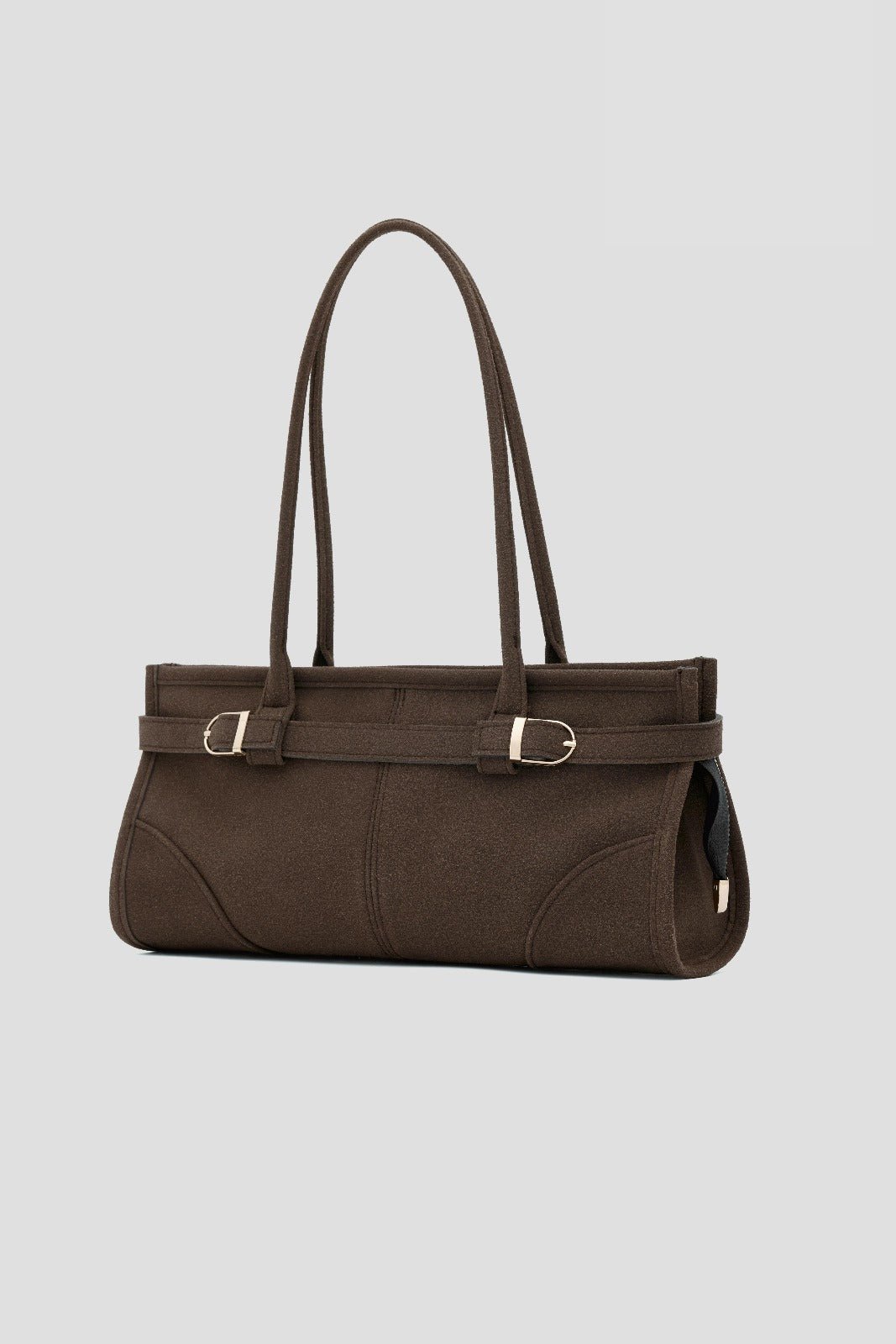 Anvessa Kadın Vintage Çanta Kahverengi Süet - ILOVESHOES