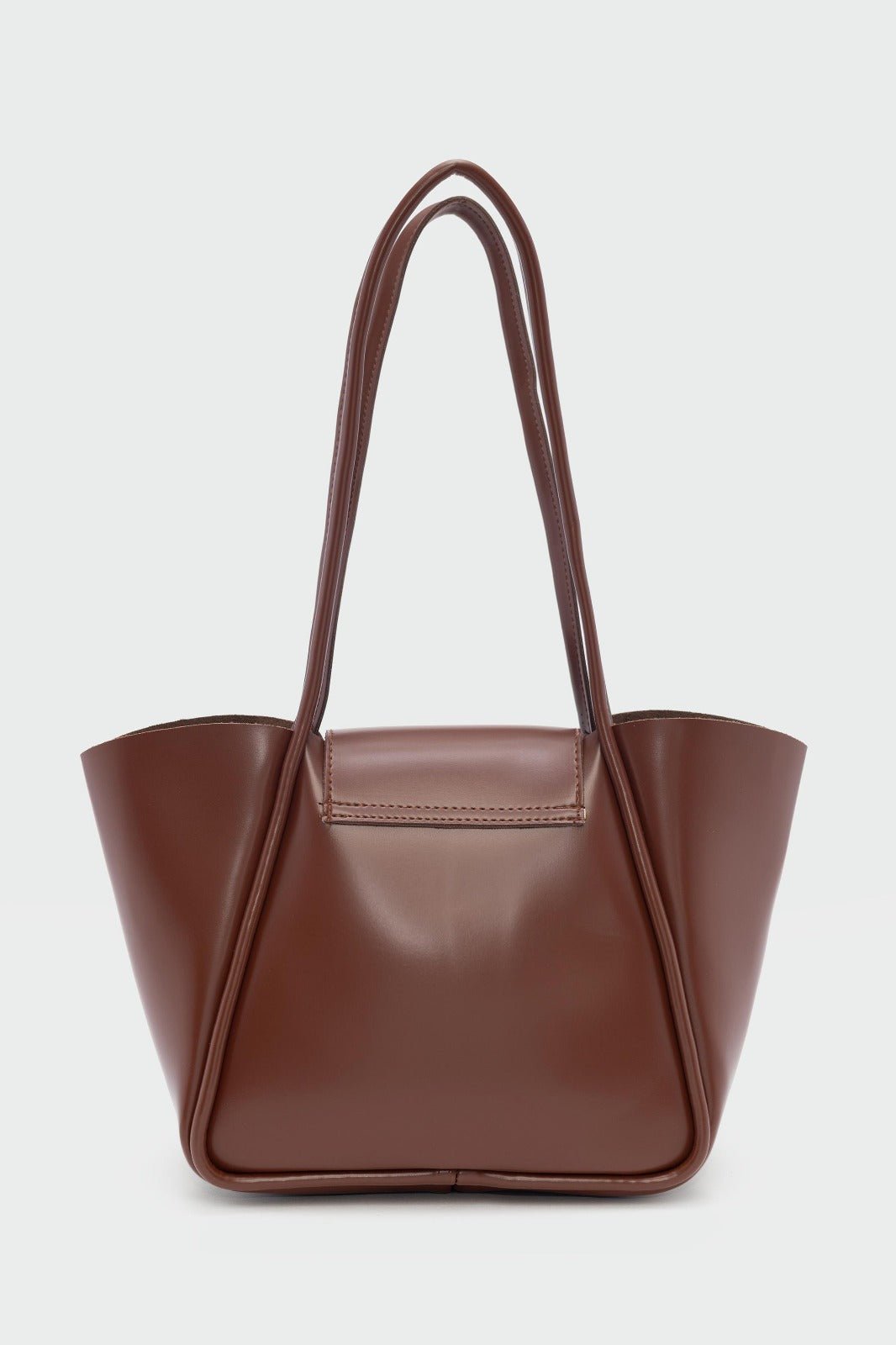 Jolin Omuz Çantası Taba Mat Deri Makyaj Çantalı - ILOVESHOES