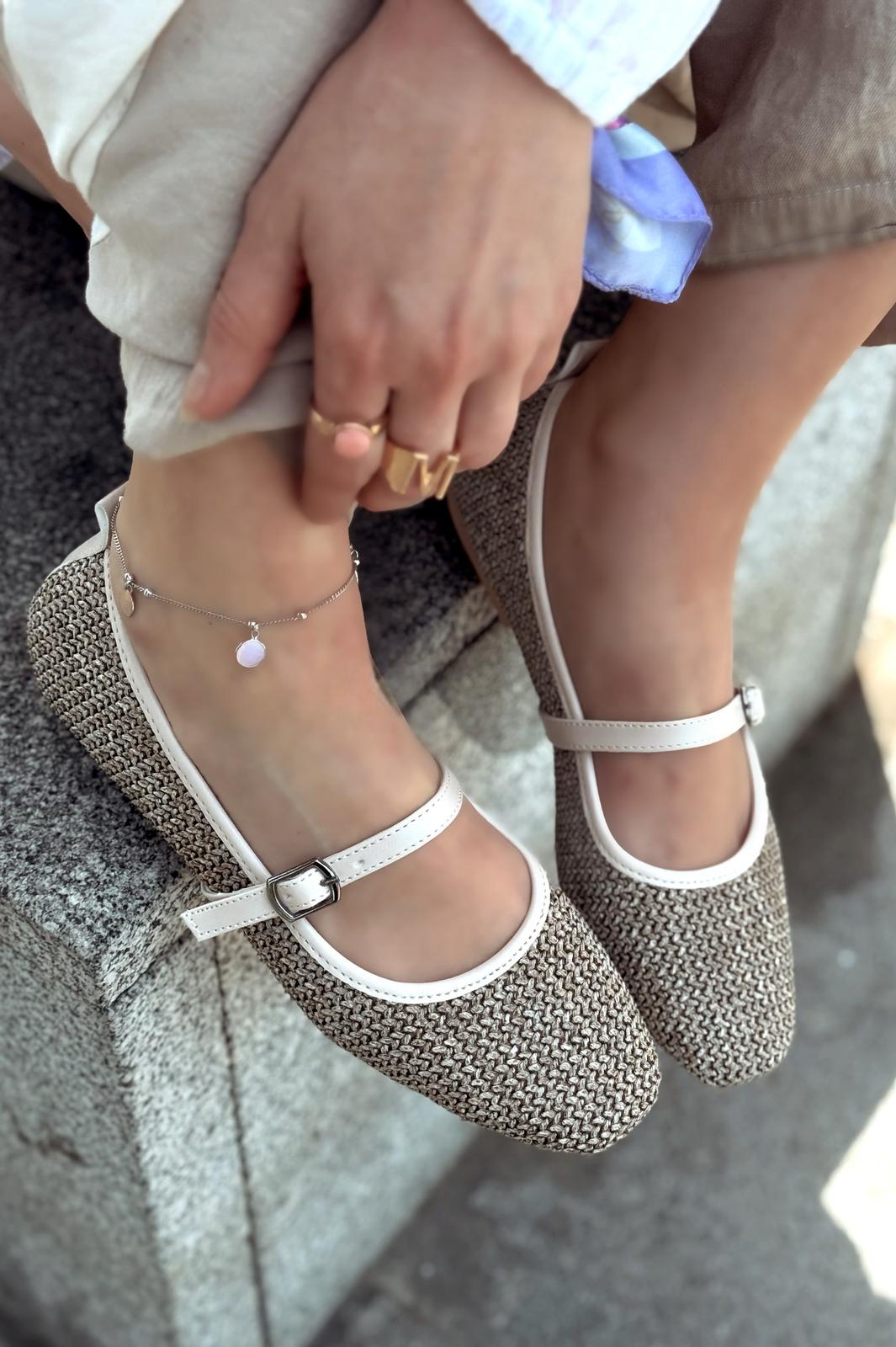 Xeluri Tekstil Kadın Babet Kahverengi - ILOVESHOES