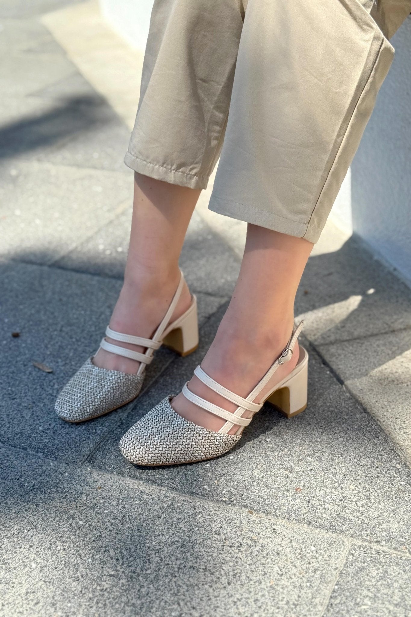 Marlo Mat Deri Bej Hasır Detaylı Mary Jane - ILOVESHOES