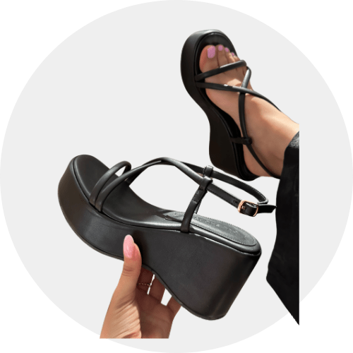 Dolgu Topuklu Sandalet - ILOVESHOES