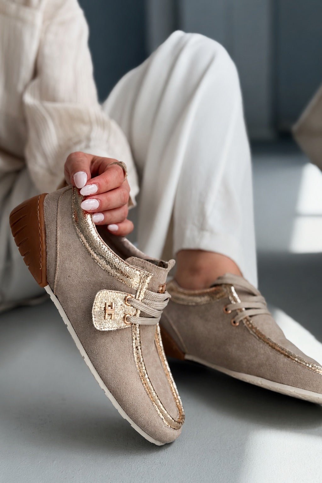 Vionelle Vizon Süet Kadın Spor Ayakkabı - ILOVESHOES