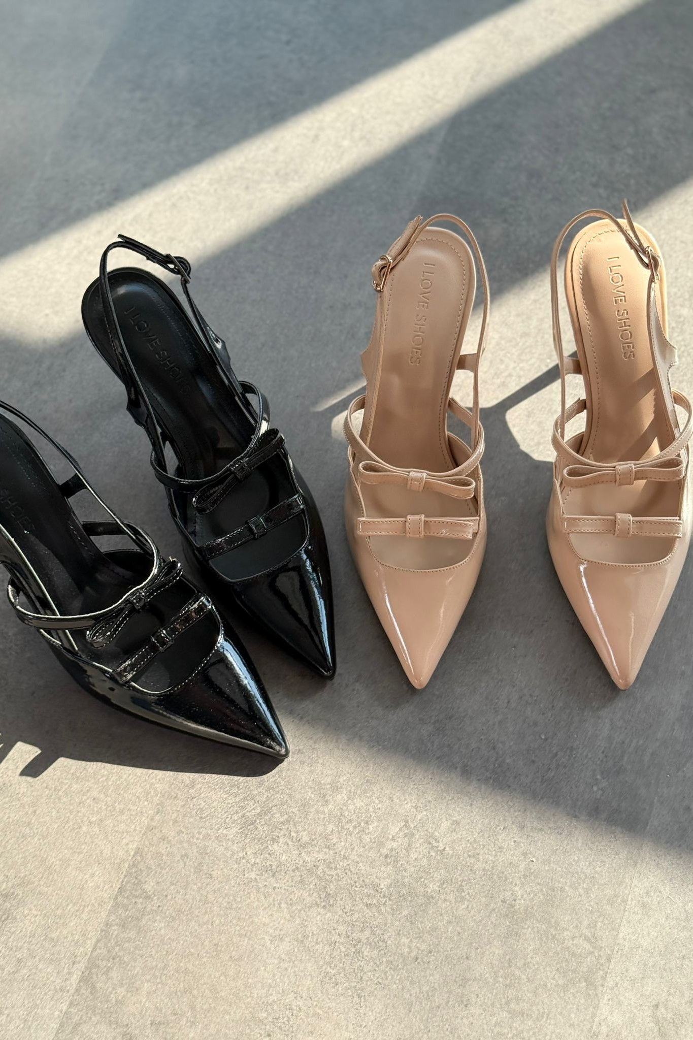 Montra Rugan Fiyonk Detaylı Siyah Stiletto - ILOVESHOES