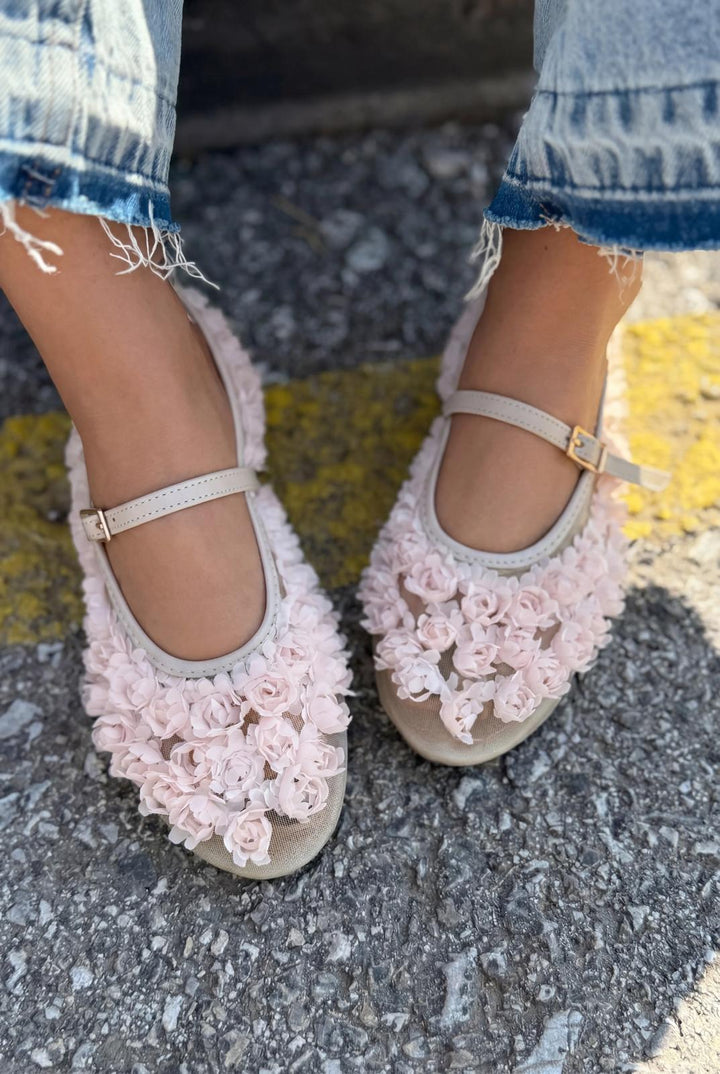 Neror Pudra Tül Kadın Babet - ILOVESHOES