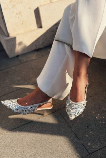 Selorine Gümüş Pullu Kadın Stiletto - ILOVESHOES