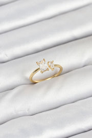 ILS - 1011 Kadın Yüzük Gold Zirkon Taşlı - ILOVESHOES