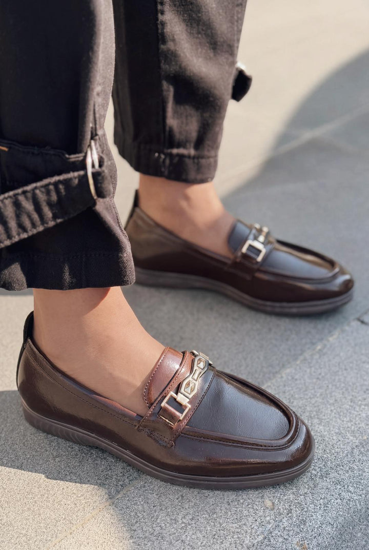 Torel Kadın Loafer Acıkahve Rugan - ILOVESHOES