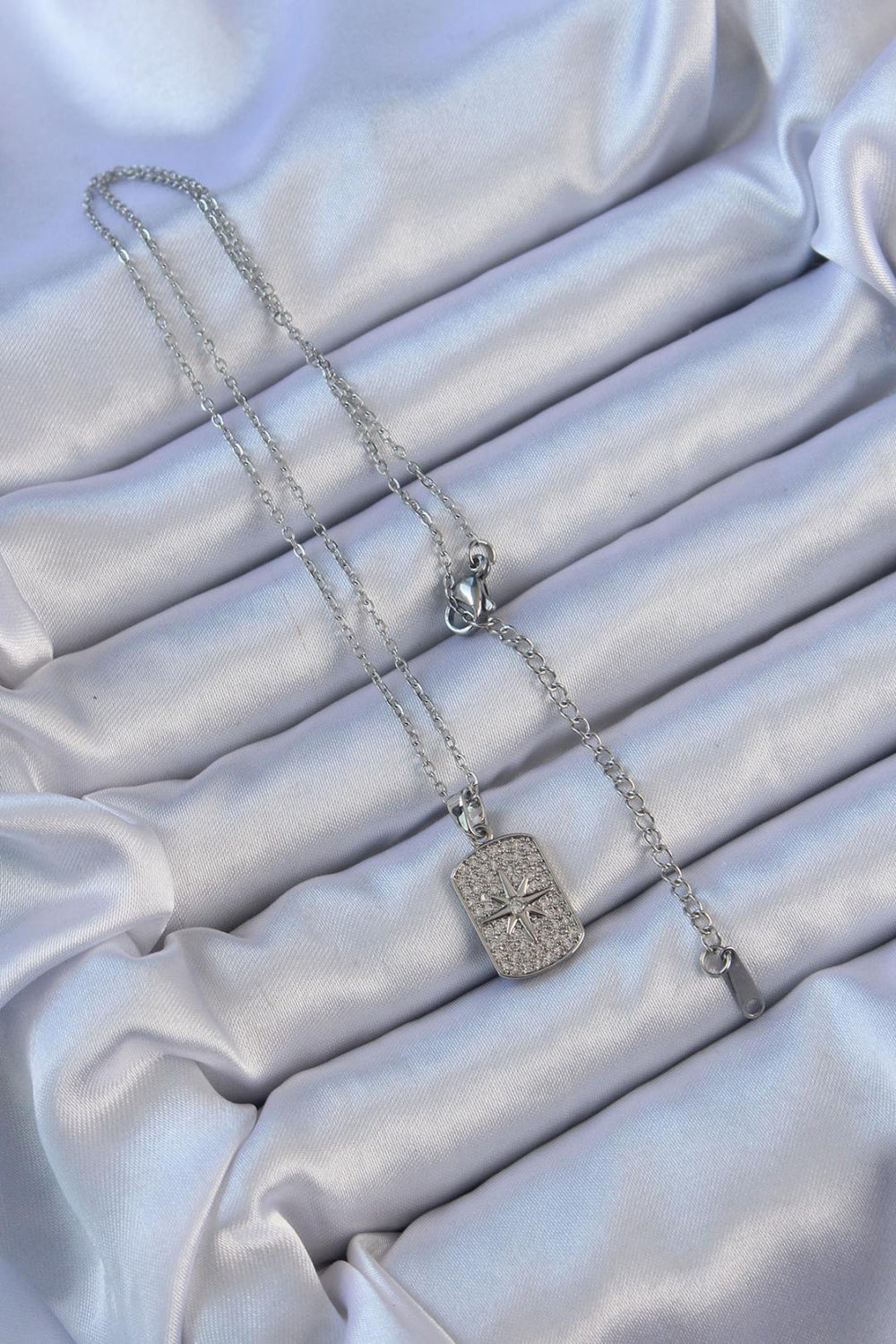 ILS - 1119 Kadın Kolye Gümüş Çelik Kutup Yıldızı - ILOVESHOES