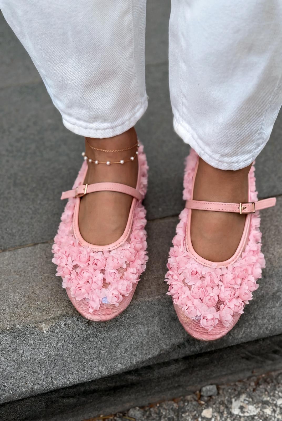 Neror Kadın Babet Pembe Tül - ILOVESHOES