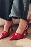 Jolira Rugan Bordo Toka Detaylı Stiletto