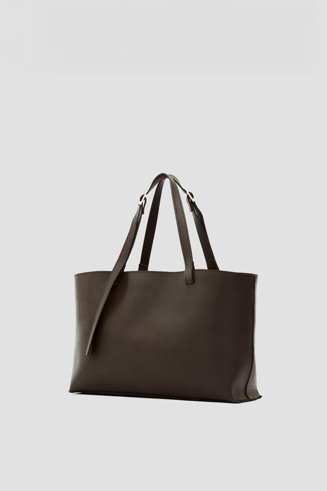 Tenza Omuz Çantası Acıkahve Mat Deri