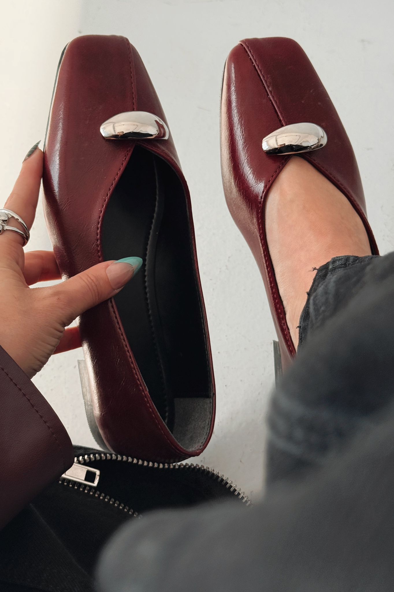 Tormel Kadın Babet Bordo Mat Deri - ILOVESHOES
