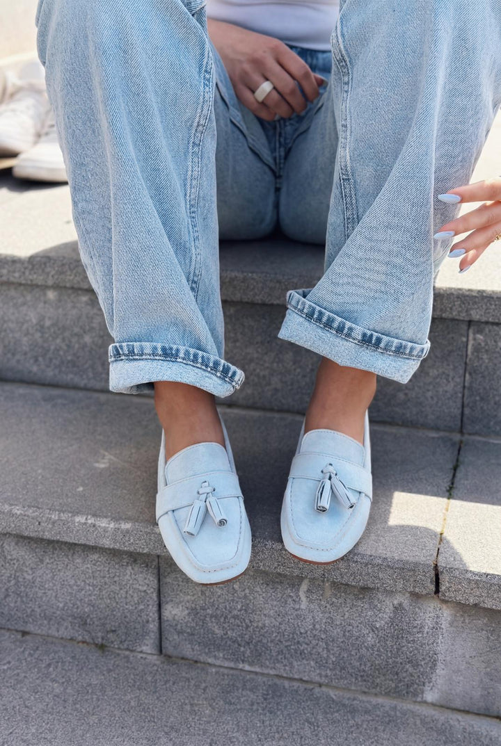 Olena Baby Blue Suede Women&