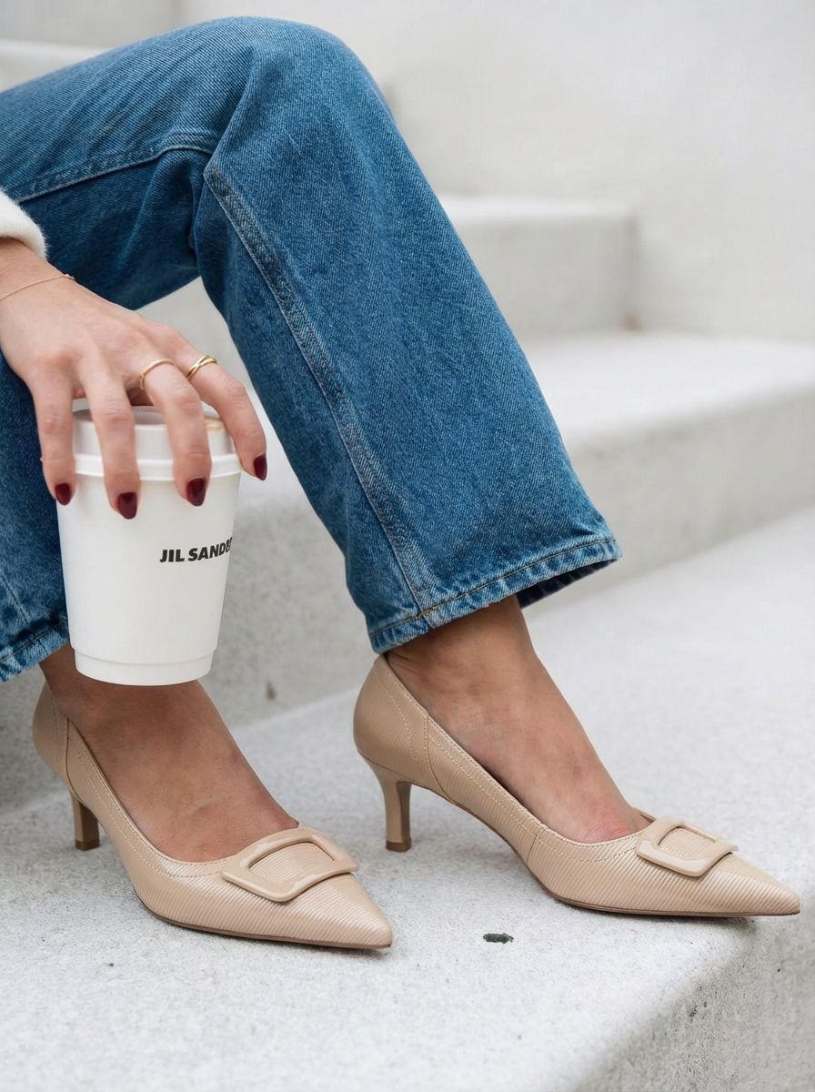 Finrel Stiletto Nude Rugan Toka Detaylı - ILOVESHOES