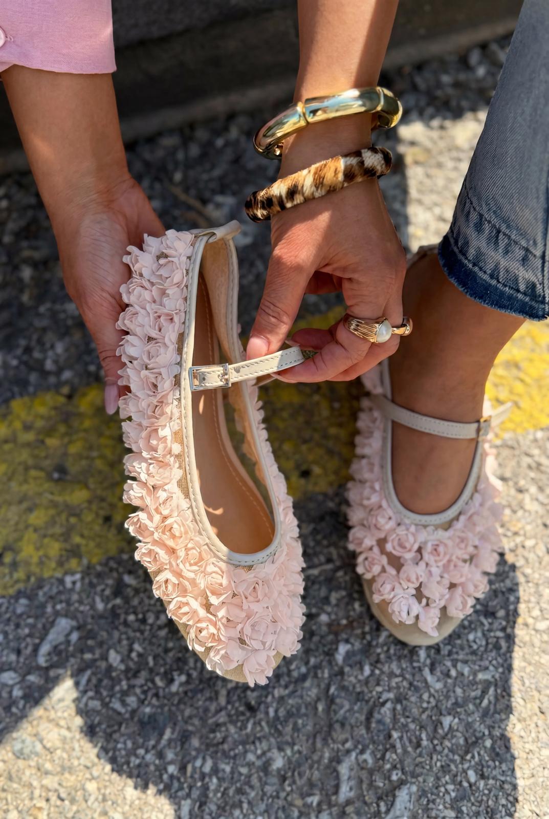 Neror Pudra Tül Kadın Babet - ILOVESHOES