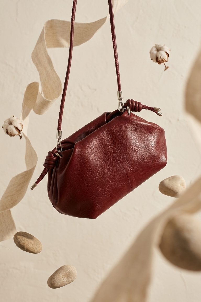 Mareli Bordo Kadın Omuz Çantası - ILOVESHOES