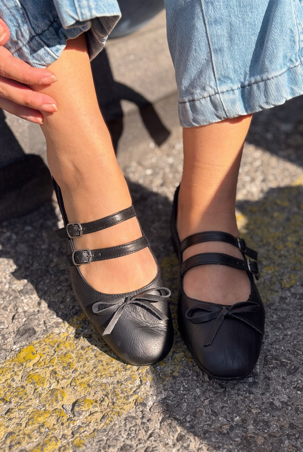 Lovia Siyah Mat Hakiki Deri Kadın Babet - ILOVESHOES