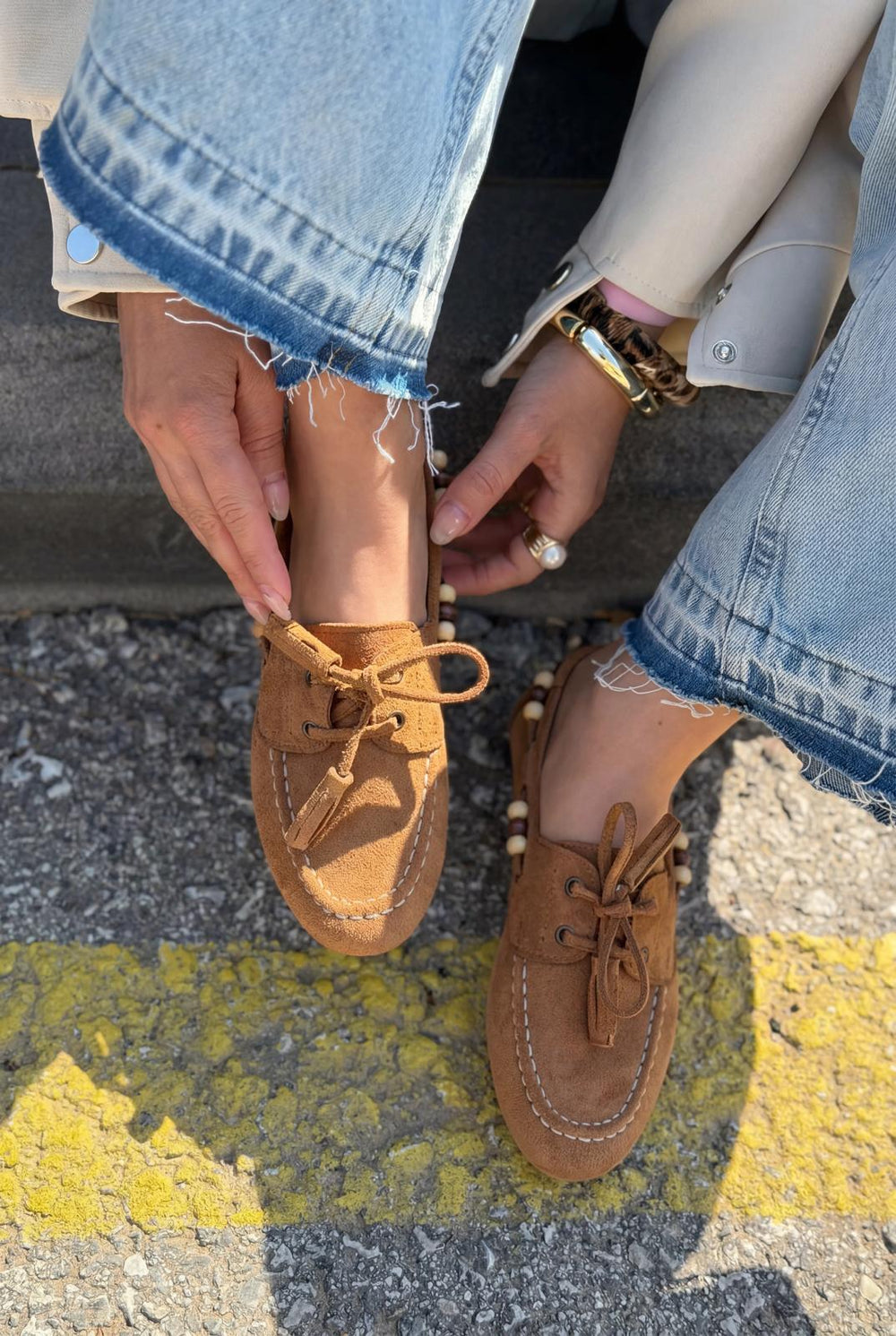 Brion Kadın Oxford Ayakkabı Taba Süet - ILOVESHOES