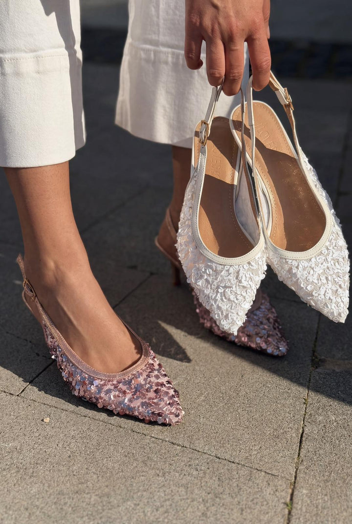 Selorine Stiletto Pembe Pullu - ILOVESHOES