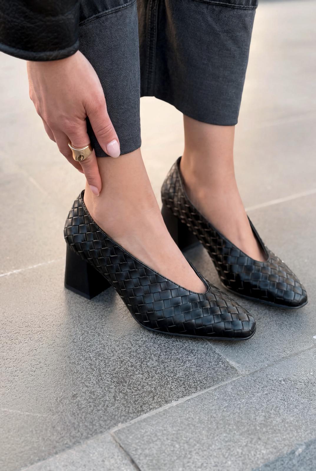 Torben Topuklu Ayakkabı Siyah Mat Deri - ILOVESHOES