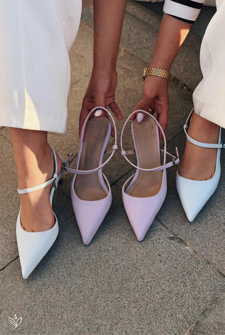 Torev Bebek Mavisi Mat Deri Kadın Stiletto - ILOVESHOES