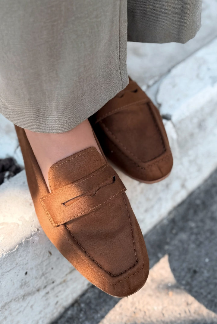Orvino Kadın Loafer Kahverengi Süet