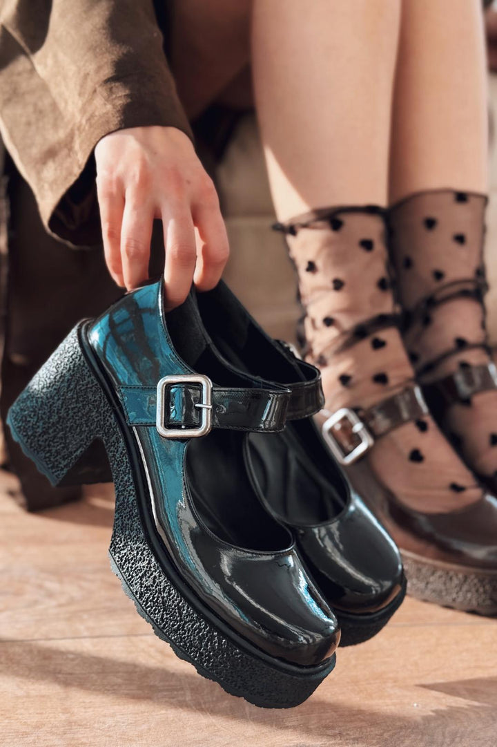 Jove Mary Jane Acıkahve Rugan - ILOVESHOES