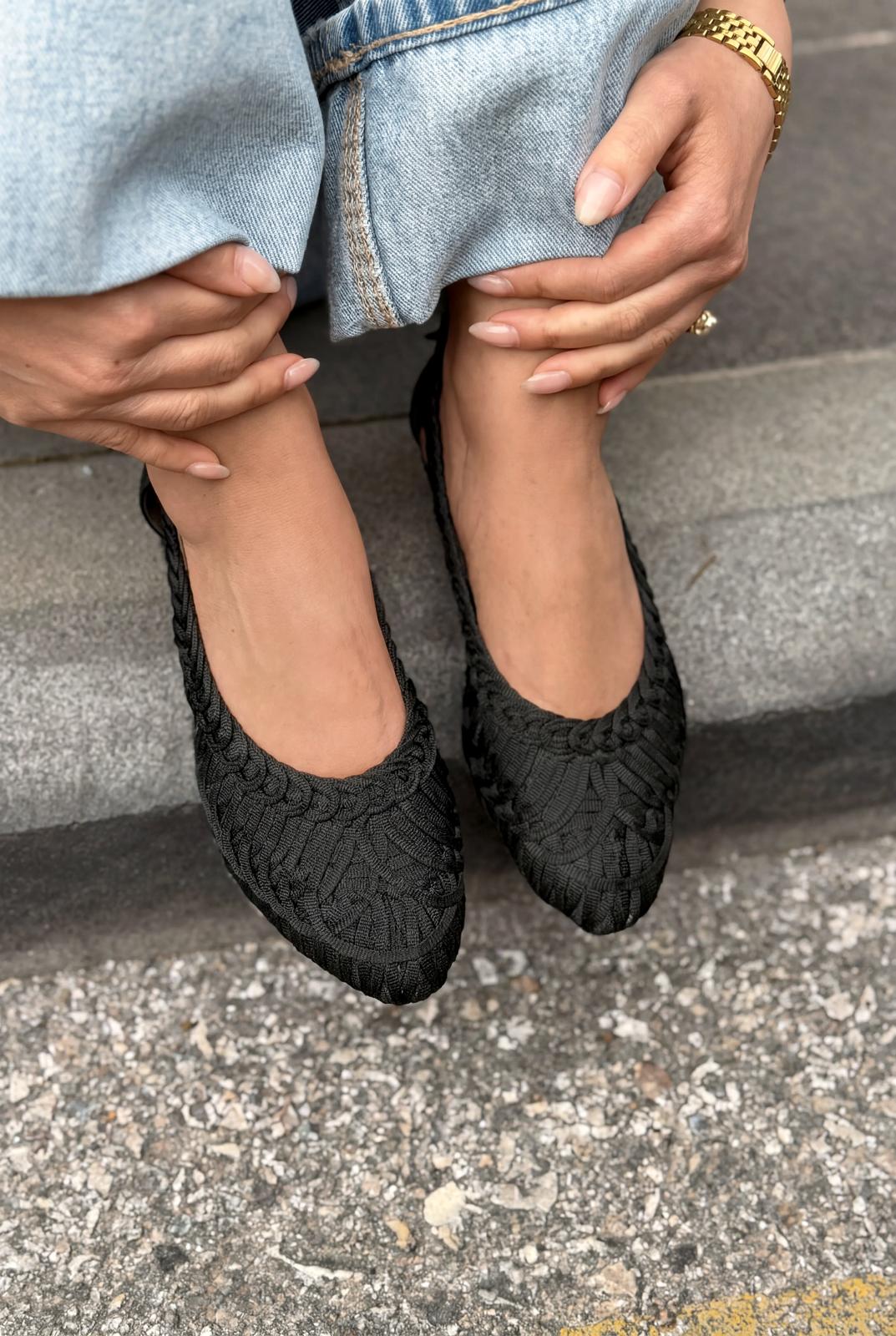 Morvik Siyah Kadın Babet - ILOVESHOES