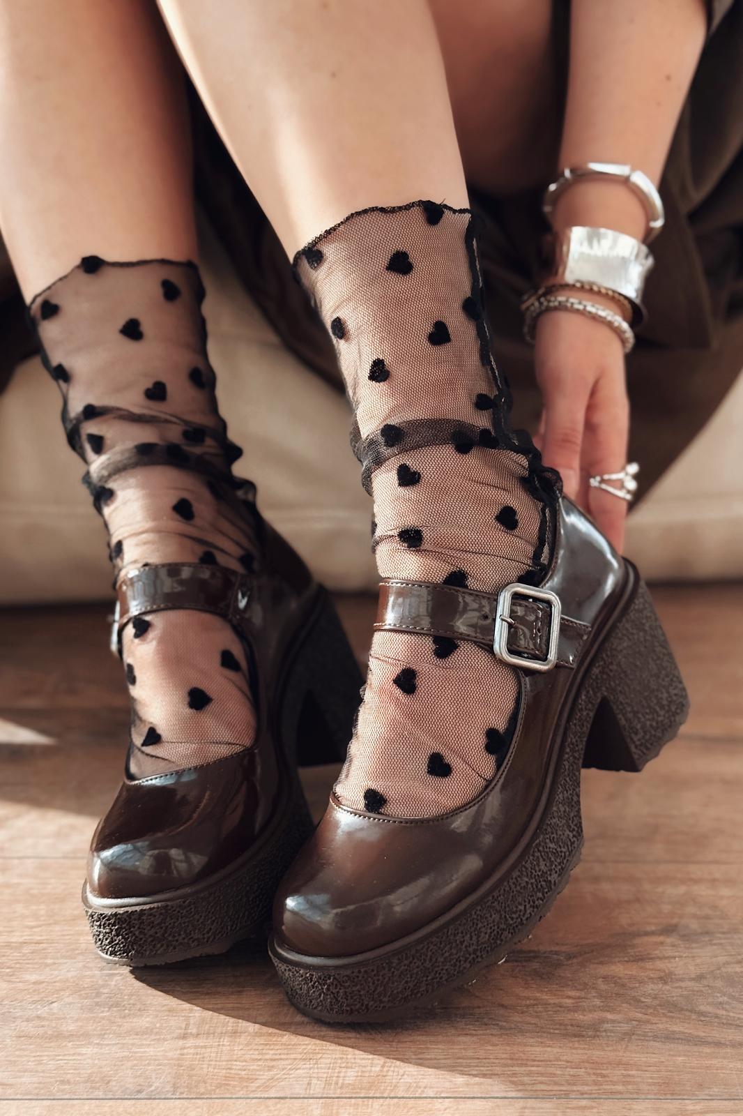 Jove Mary Jane Acıkahve Rugan - ILOVESHOES