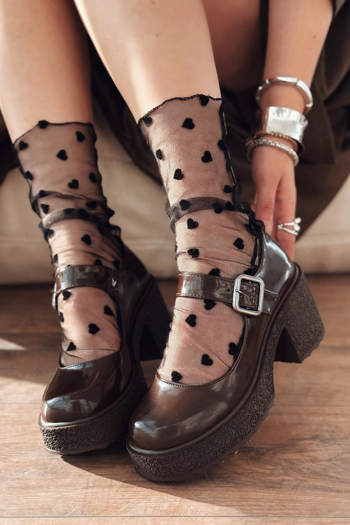 Jove Mary Jane Acıkahve Rugan - ILOVESHOES