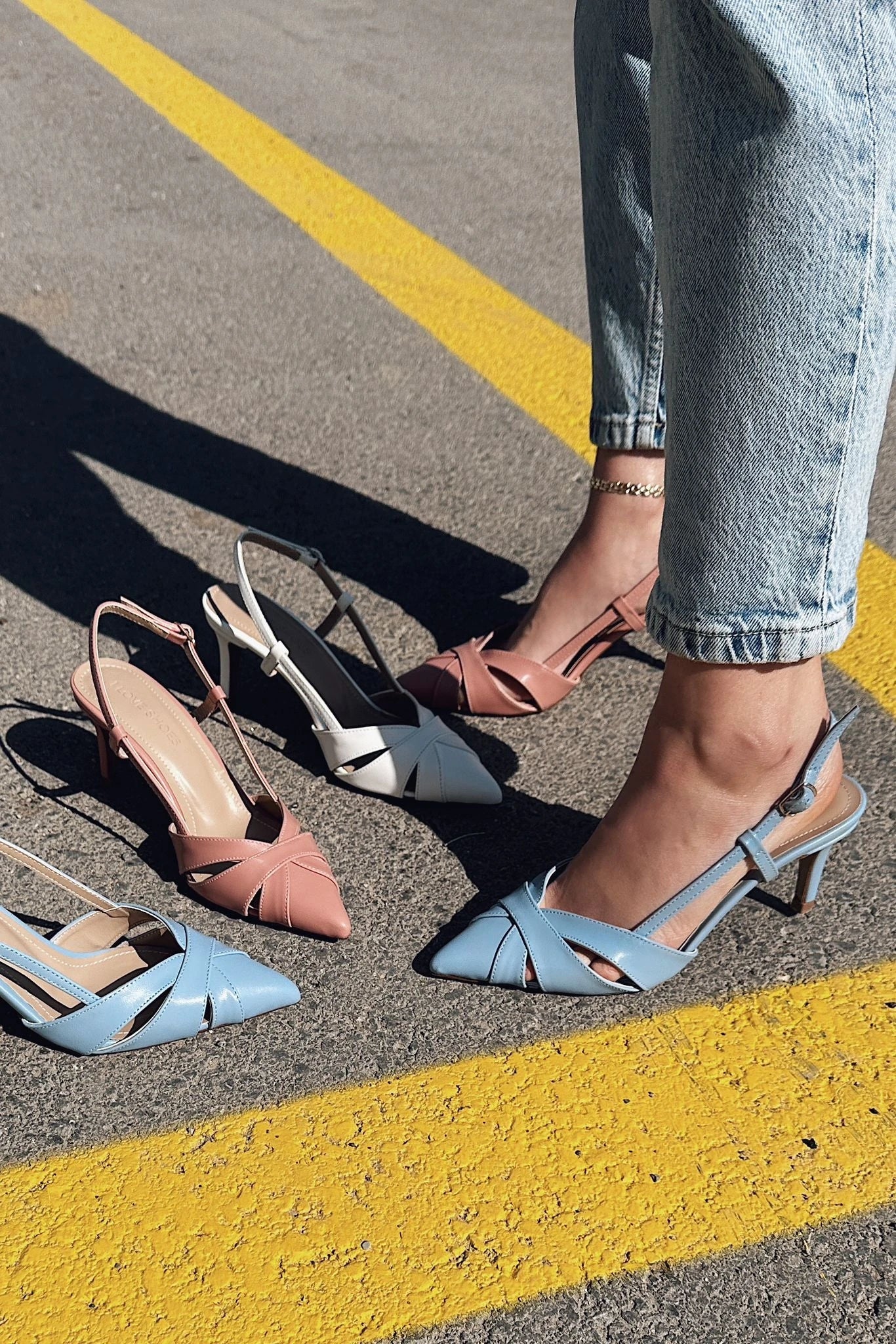 Peraps Mat Deri Yüksek Topuklu Stiletto Bebek Mavisi