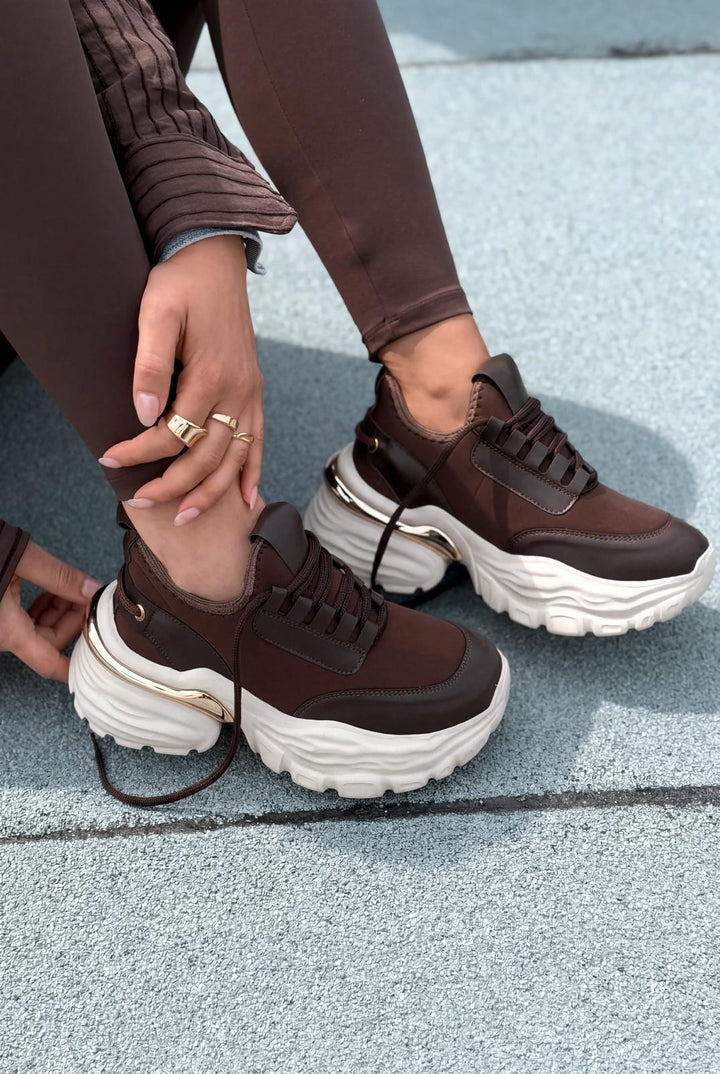 Solin Kadın Spor Ayakkabı Acıkahve - ILOVESHOES