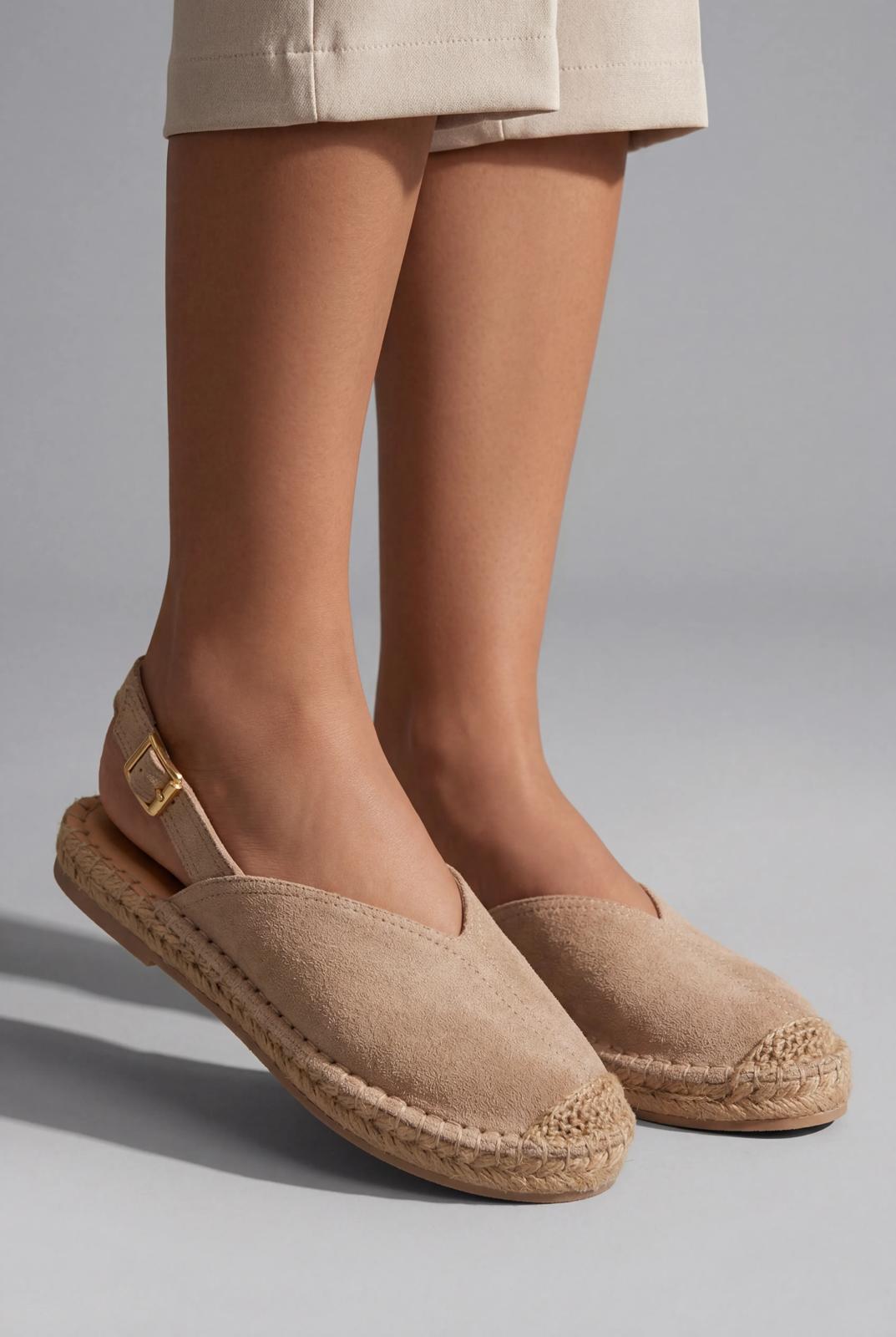 Orveth Bej Hakiki Süet Kadın Espadril - ILOVESHOES