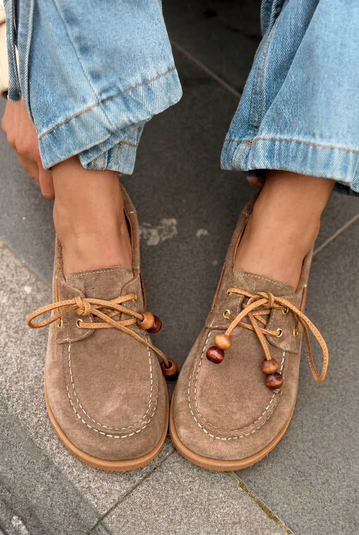 Armon Hakiki Süet Kadın Vizon - ILOVESHOES