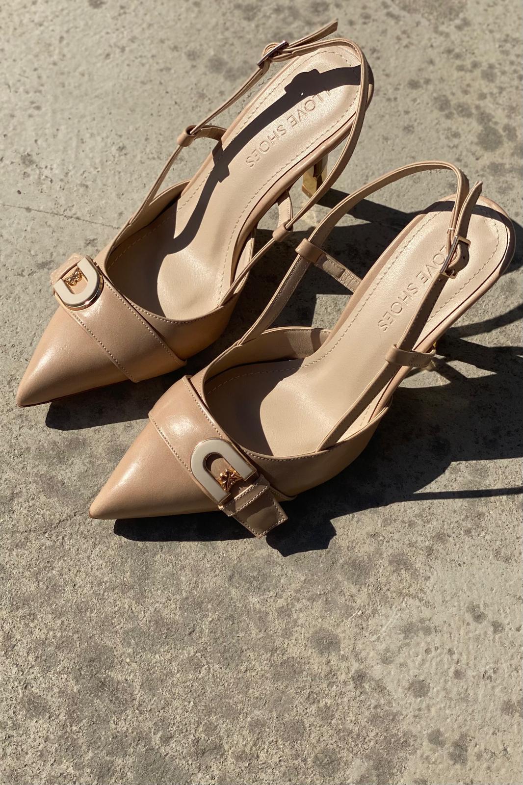 Pherlo Mat Deri Nude Toka Detaylı Stiletto - ILOVESHOES