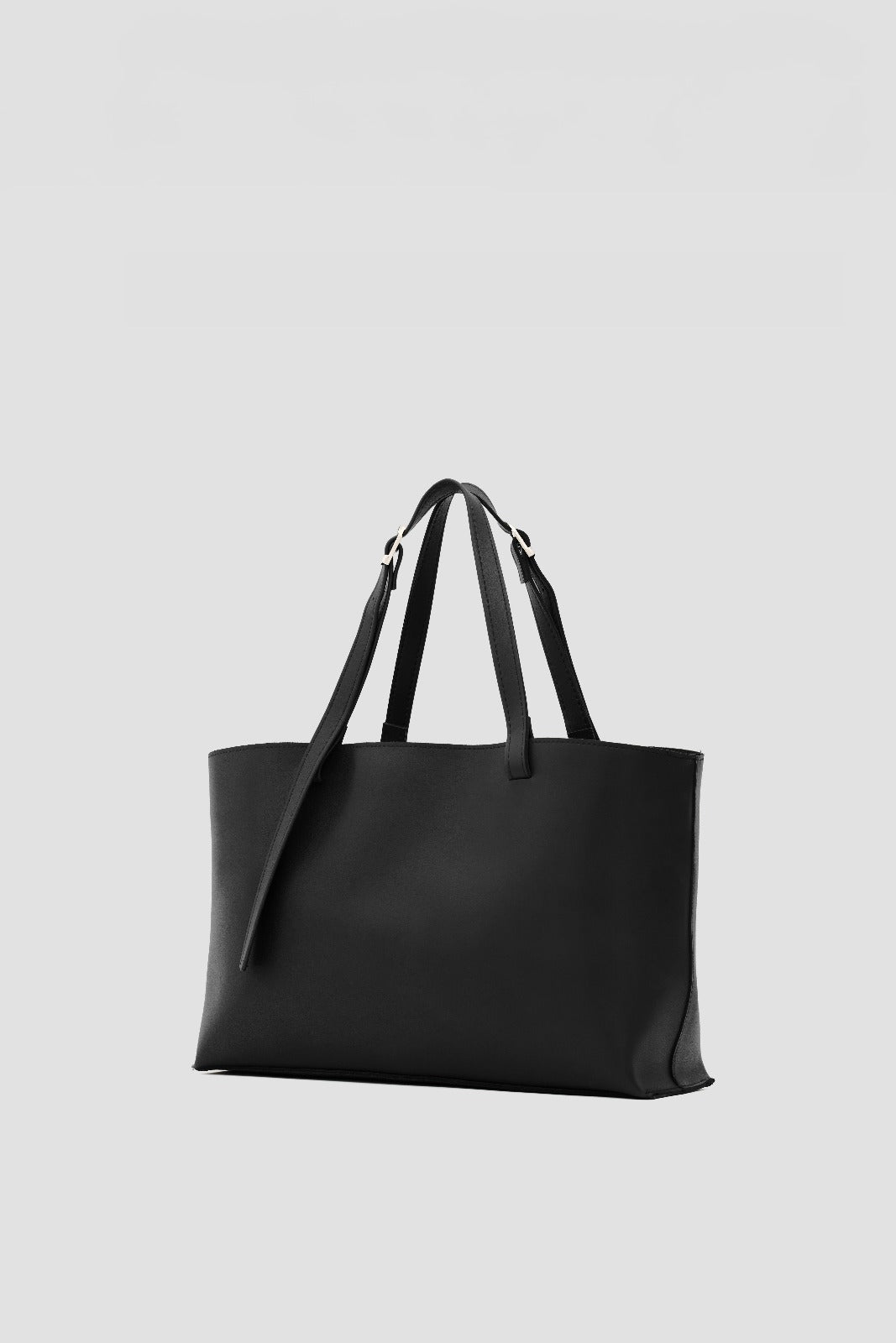 Tenza Shoulder Bag, Black Matte Leather
