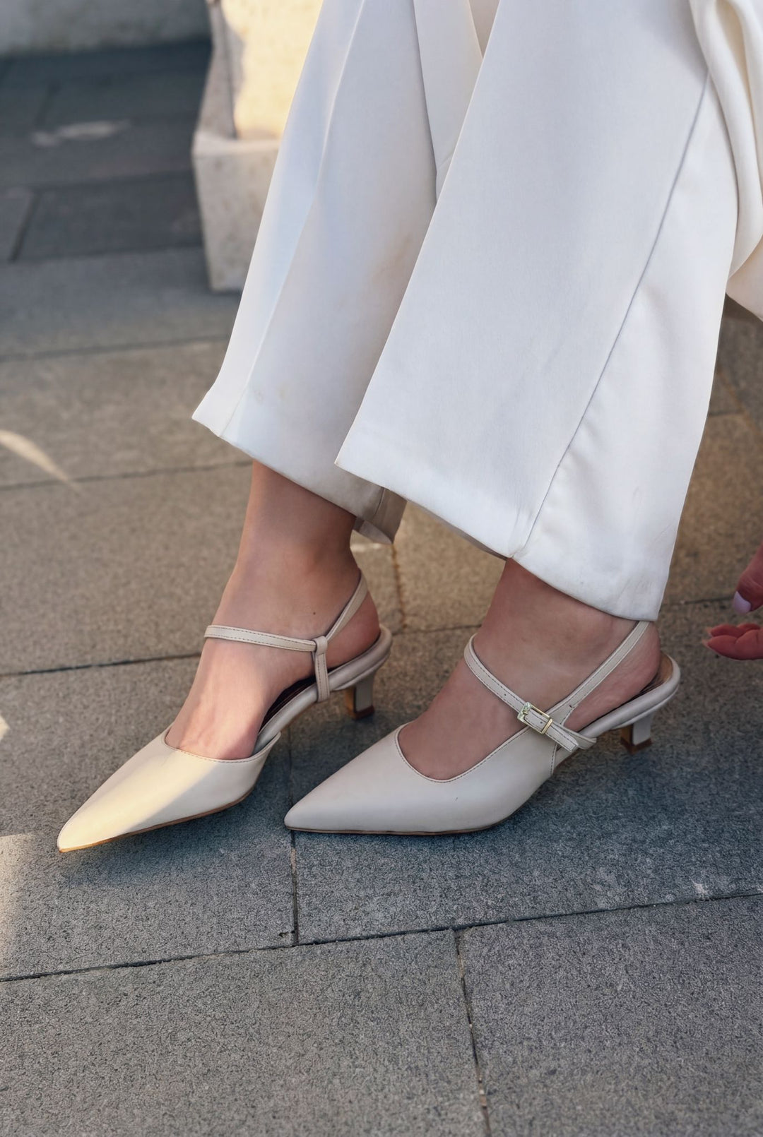 Torev Bej Mat Deri Kadın Stiletto