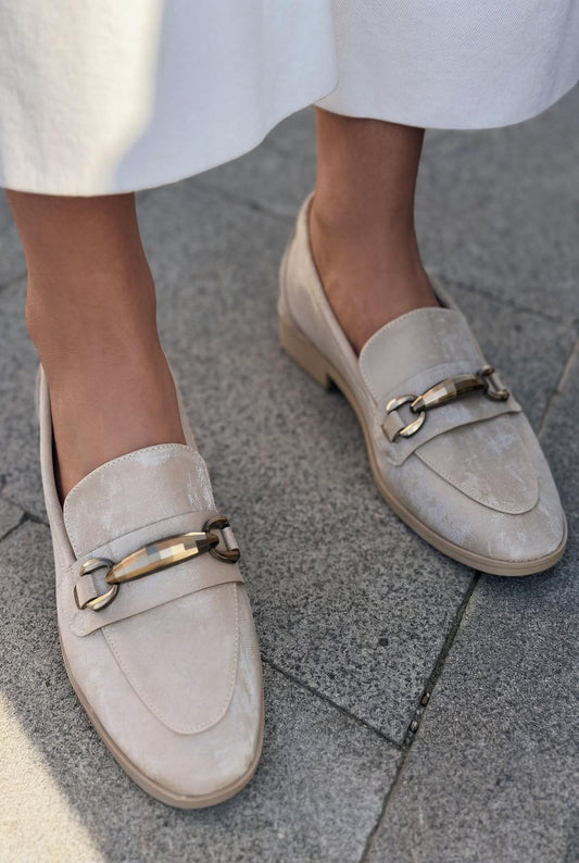 Ardena Kadın Loafer Bej Saten