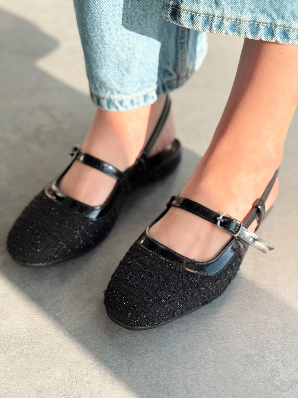 Minor Tüvit Siyah Bant Detaylı Mary Jane - ILOVESHOES