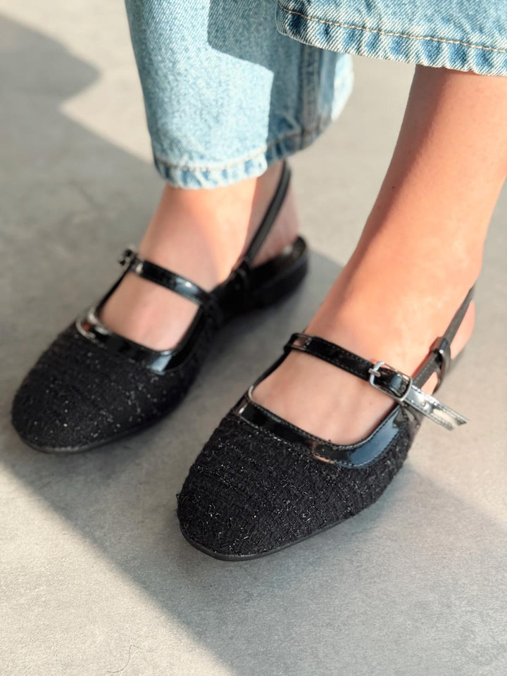 Minor Tüvit Siyah Bant Detaylı Mary Jane - ILOVESHOES